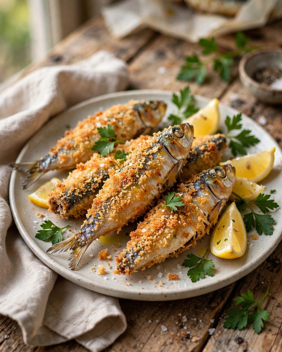 Knusprige TK Sardinen mit Zitrone und frischen Kräutern aus dem Airfryer