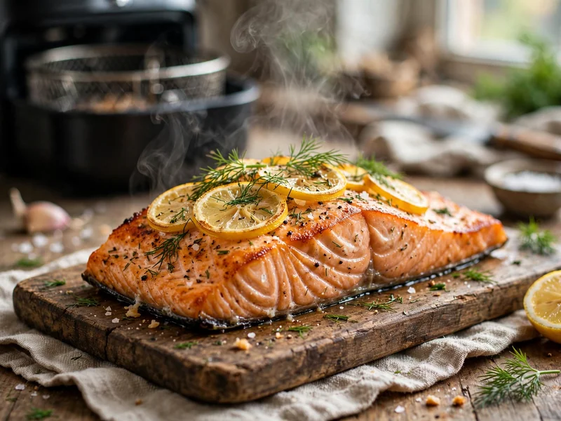 Lachsfilet mit Zitrone und Dill